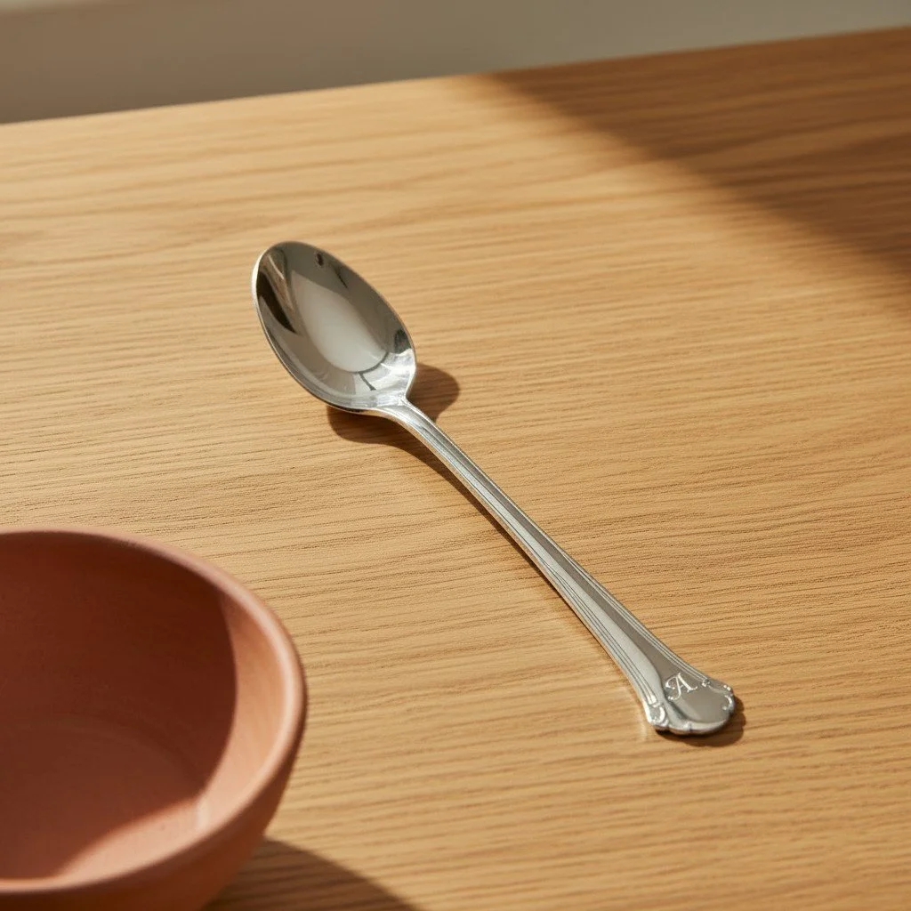 Engraved Silver Baby Spoon