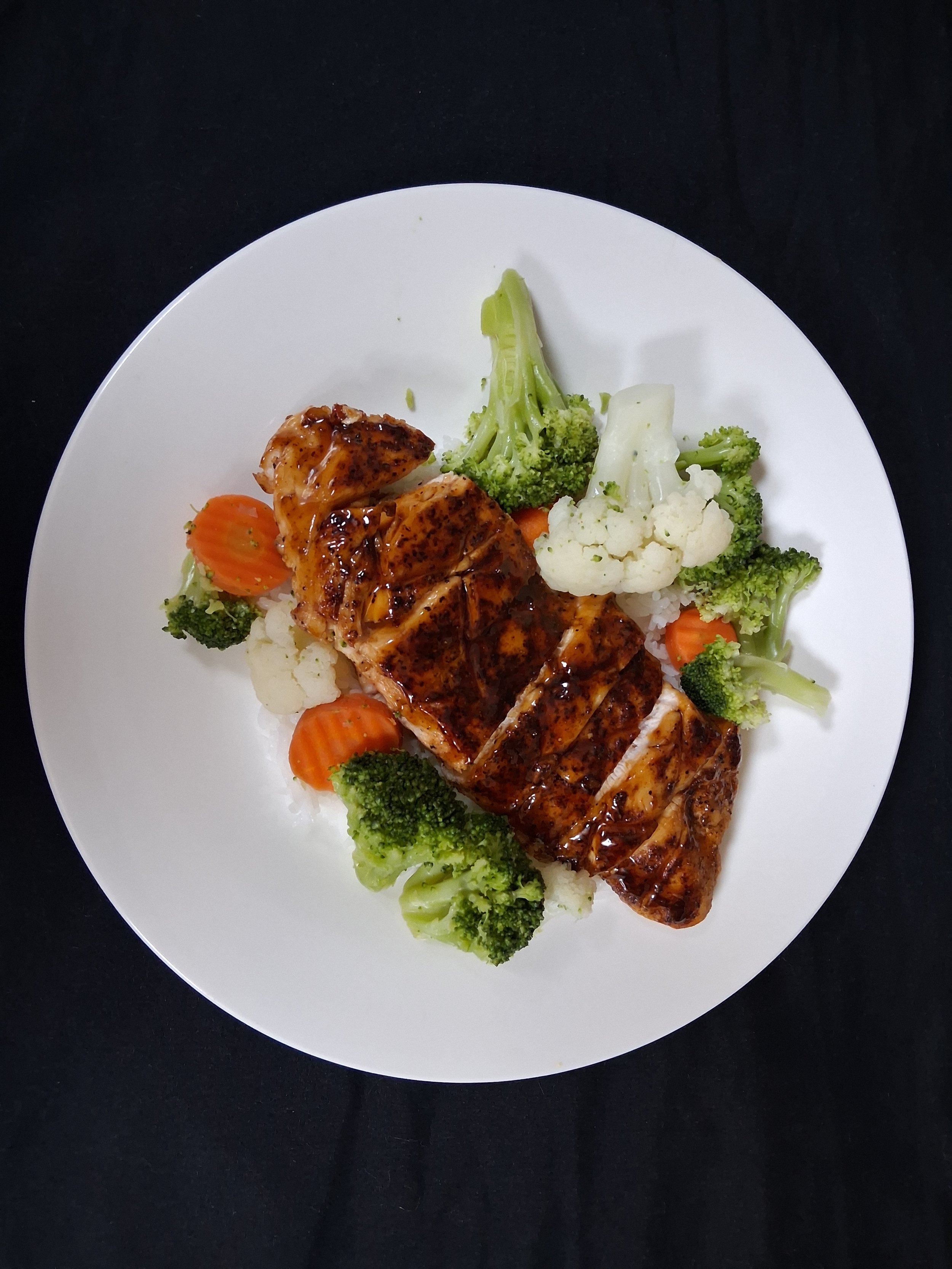 Chicken Teriyaki w/Rice & Mixed Veggies