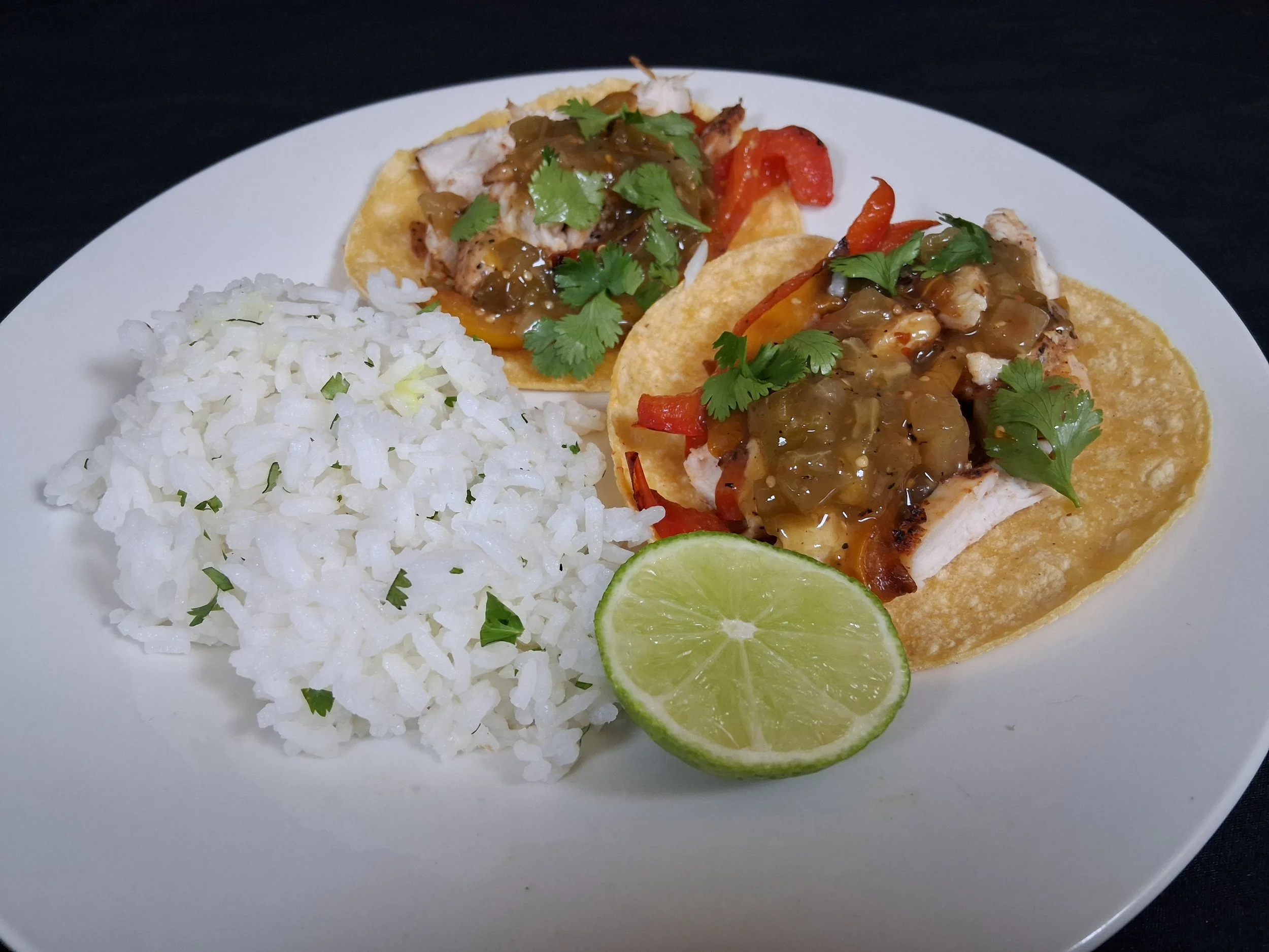 Chicken Street Tacos w/Cilantro Rice