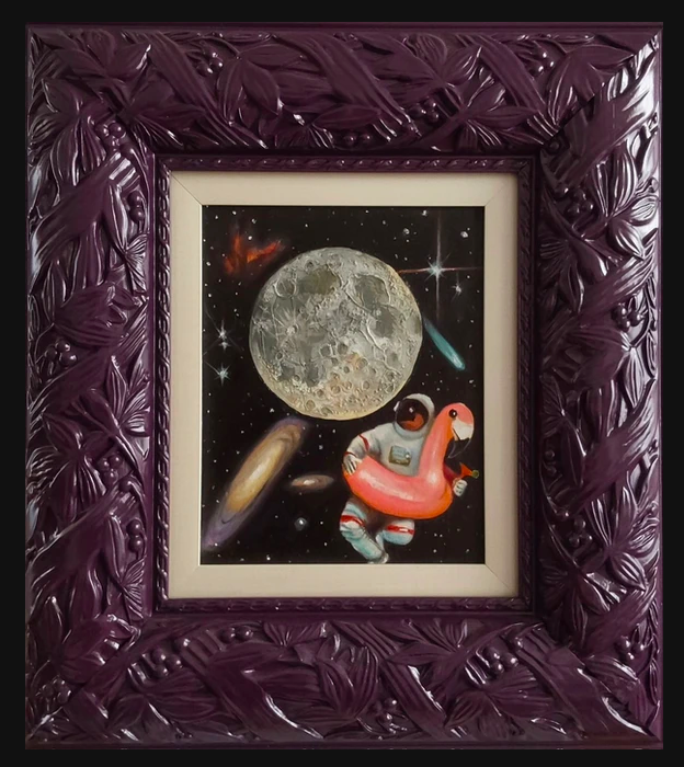 strawberry margarita  on the moon