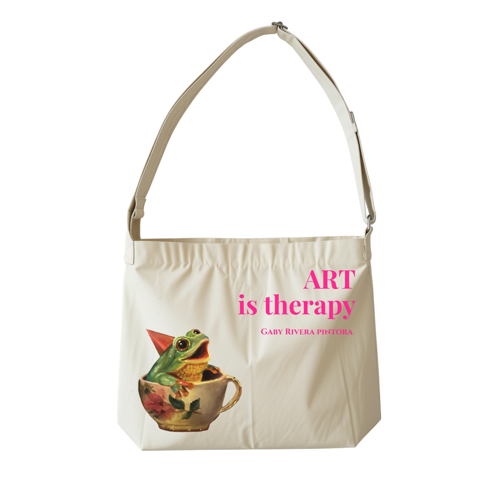 Tote bag crossbody  "Art is Therapy"
