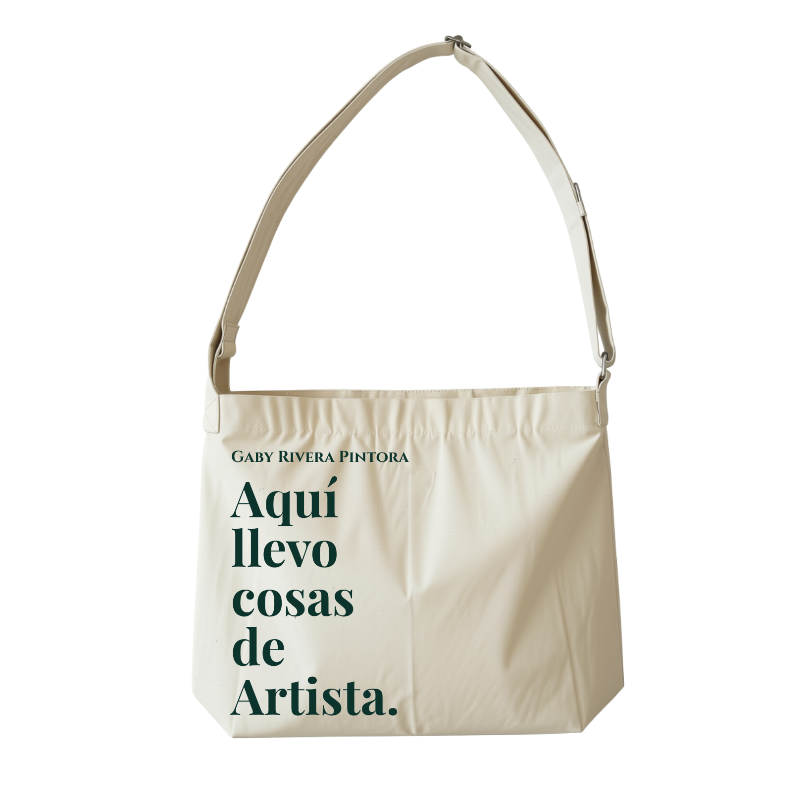 Totebag crossbody  "Aquí llevo cosas de artista"