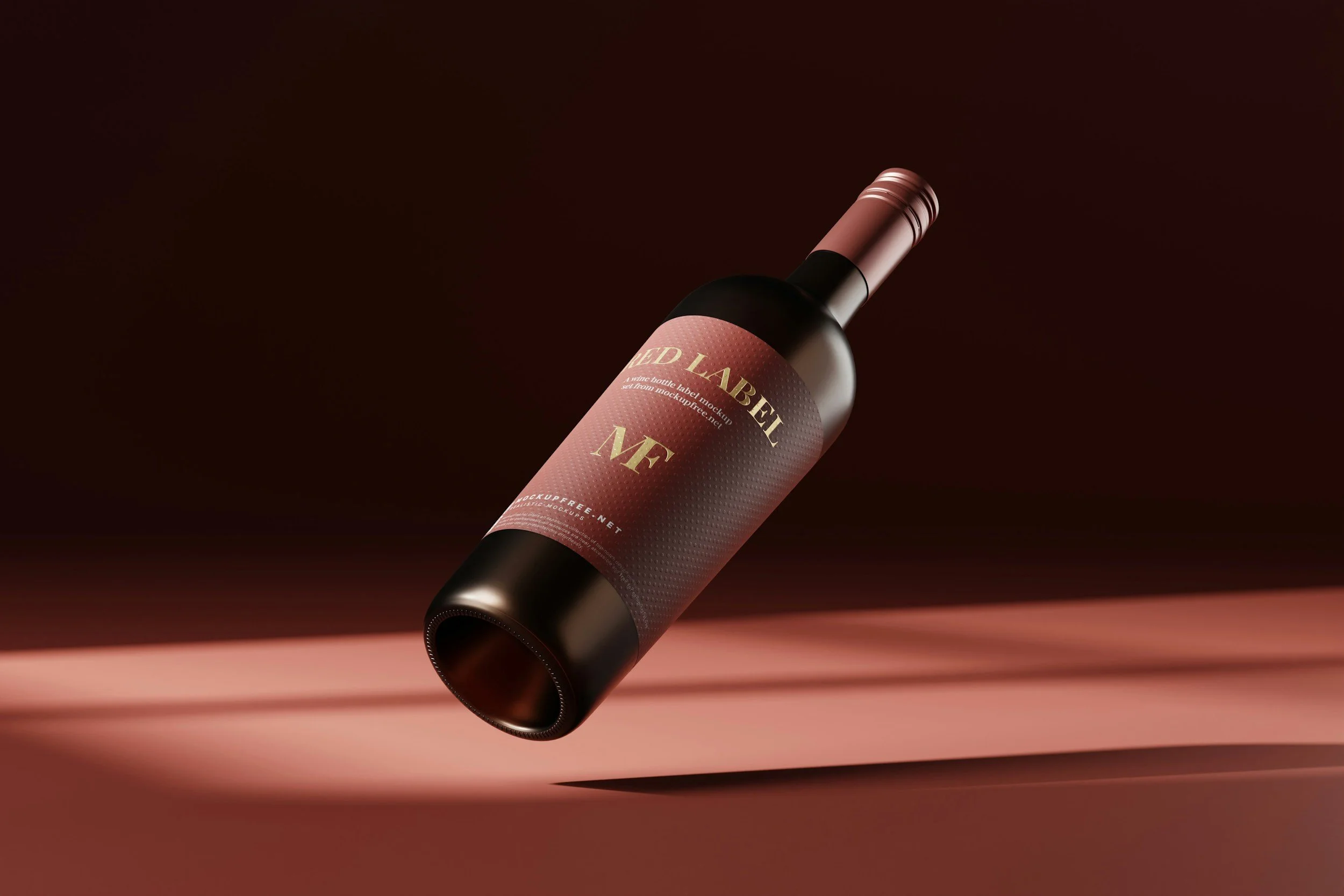 Wine bottle with a pressure-sensitive label