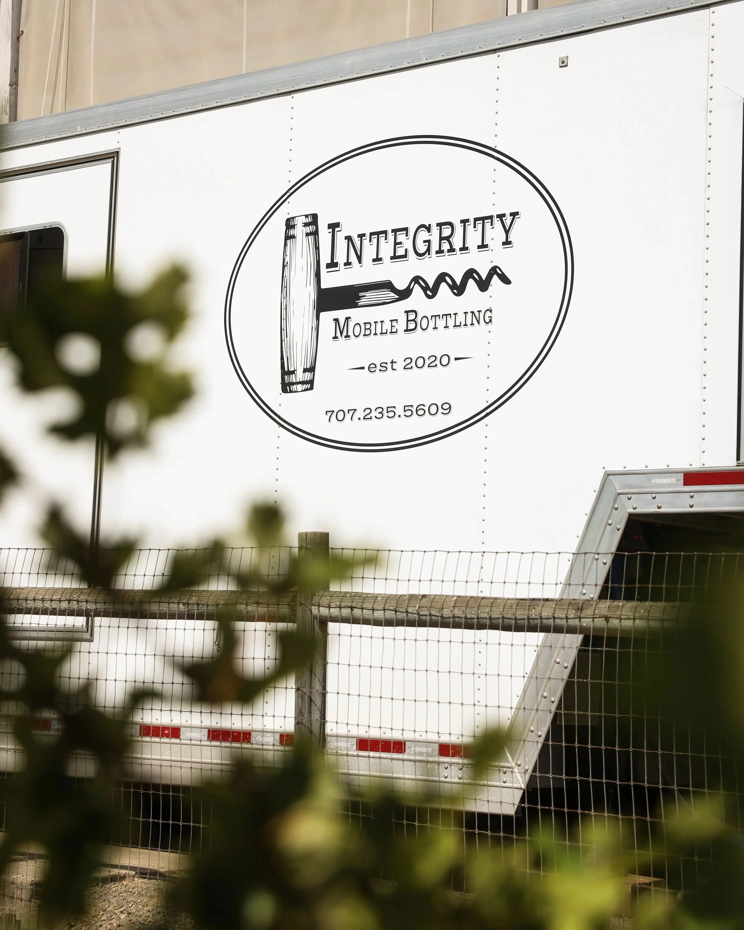 Integrity Mobile Bottling equipment at a California winery