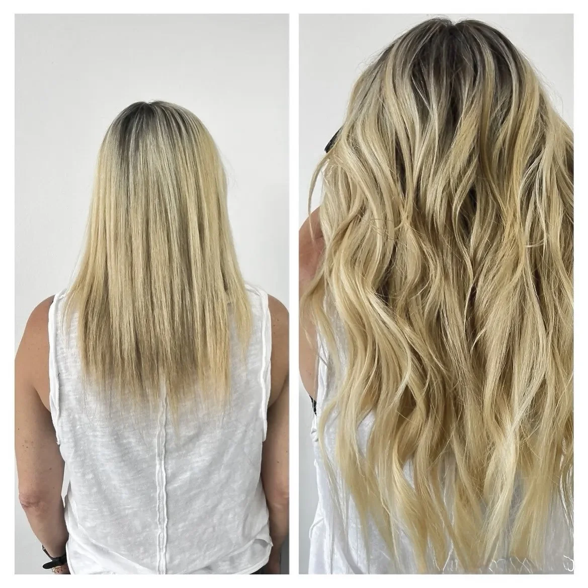 2 Rows of 22 inch hand tied concealed bead method.
