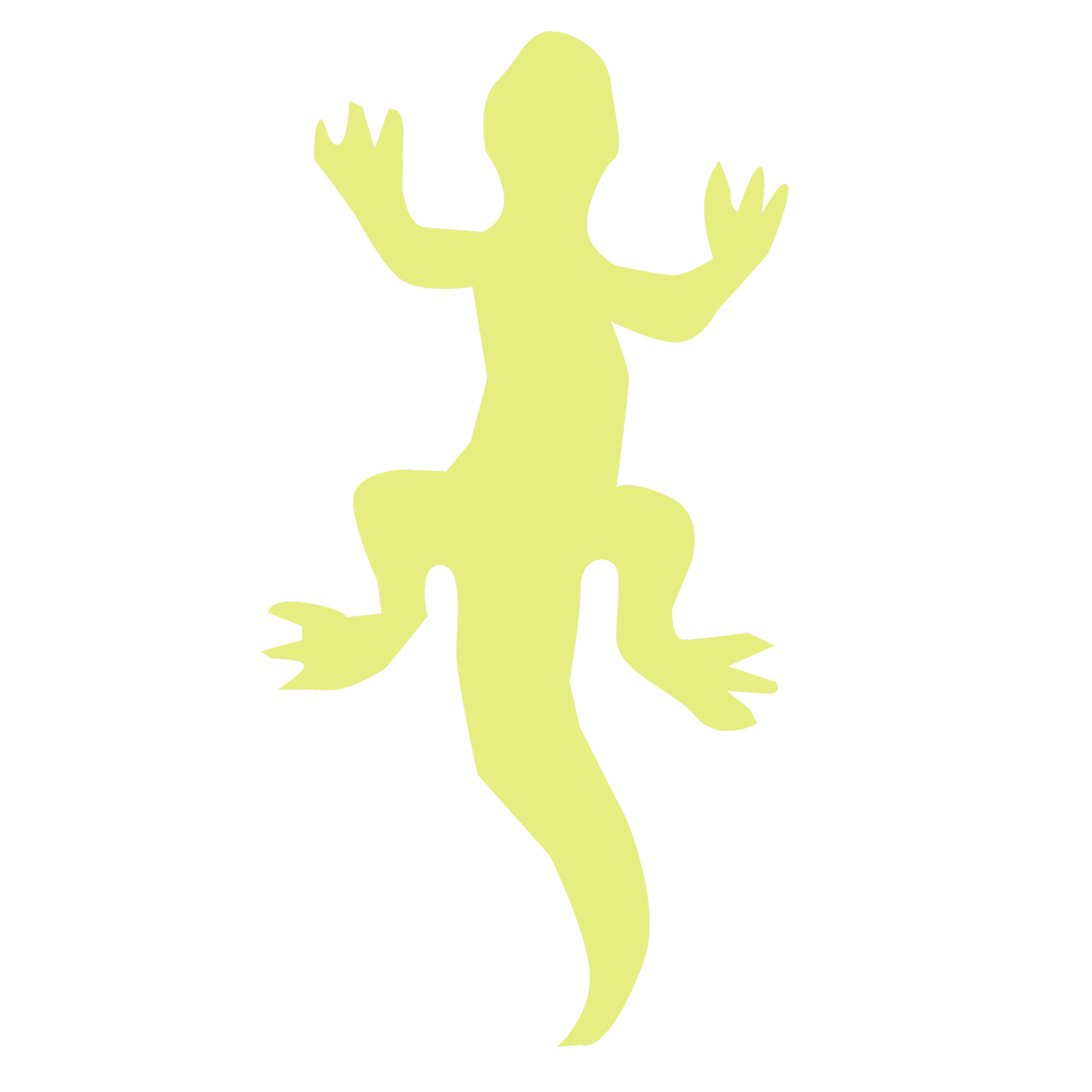 Silhouette of a lizard