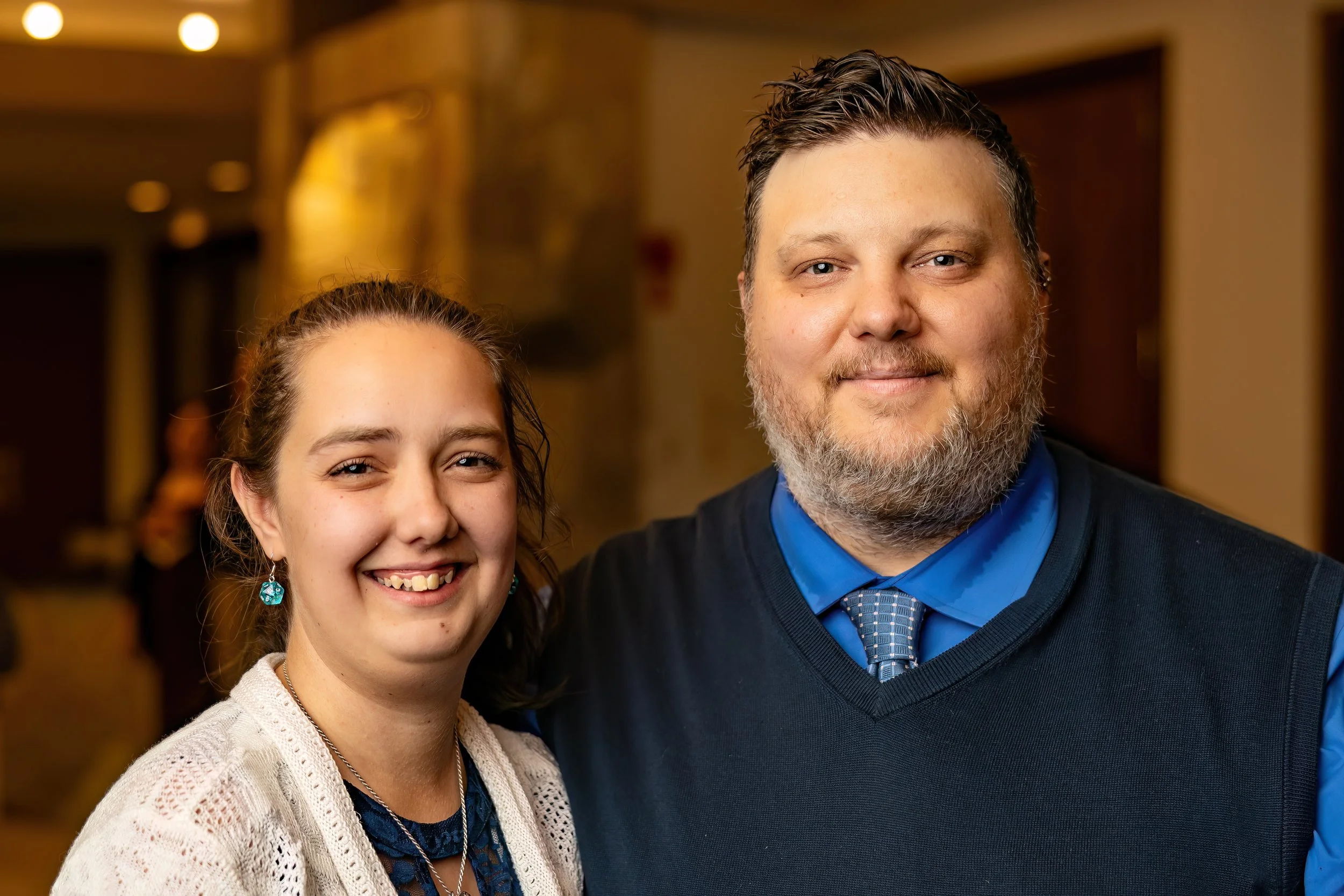 Kristopher Levesque candidate for Merrimack District 23 Ward 9 state representative standing with his wife Christina Levesque.