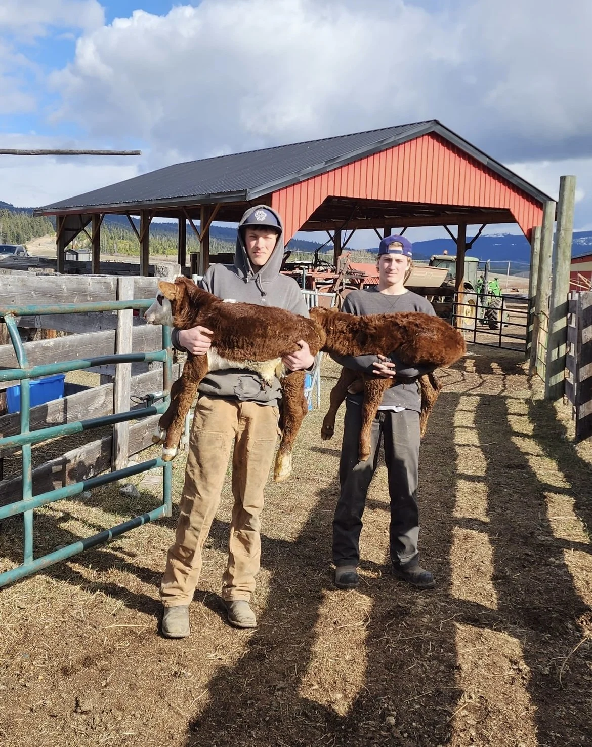 The next generation of the Mullin family enjoying life on the ranch in Logan Lake, BC. Jaiden Mullin and Teghan Mullin
