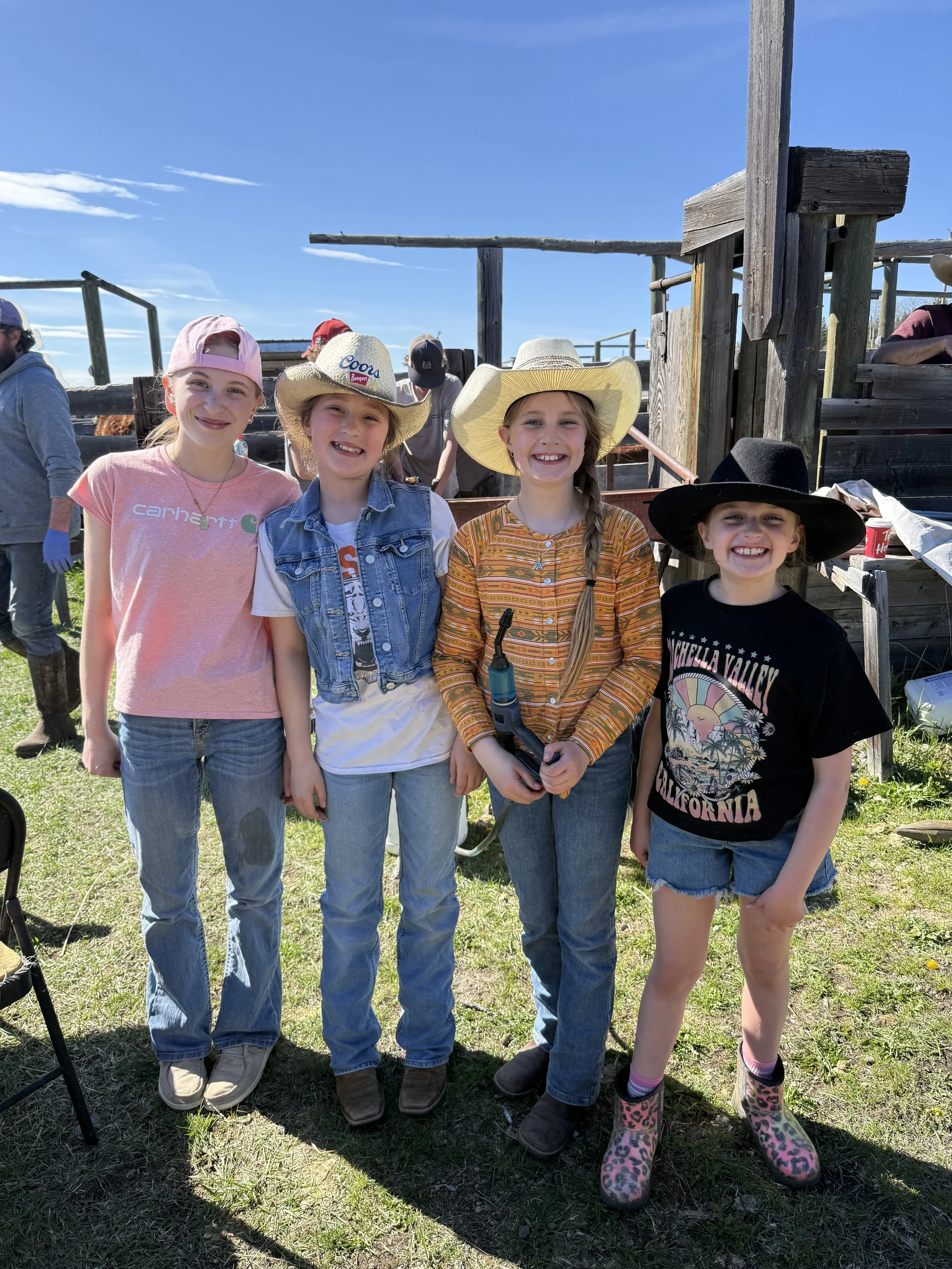 The next generation of the Mullin family enjoying life on the ranch in Logan Lake, BC.
