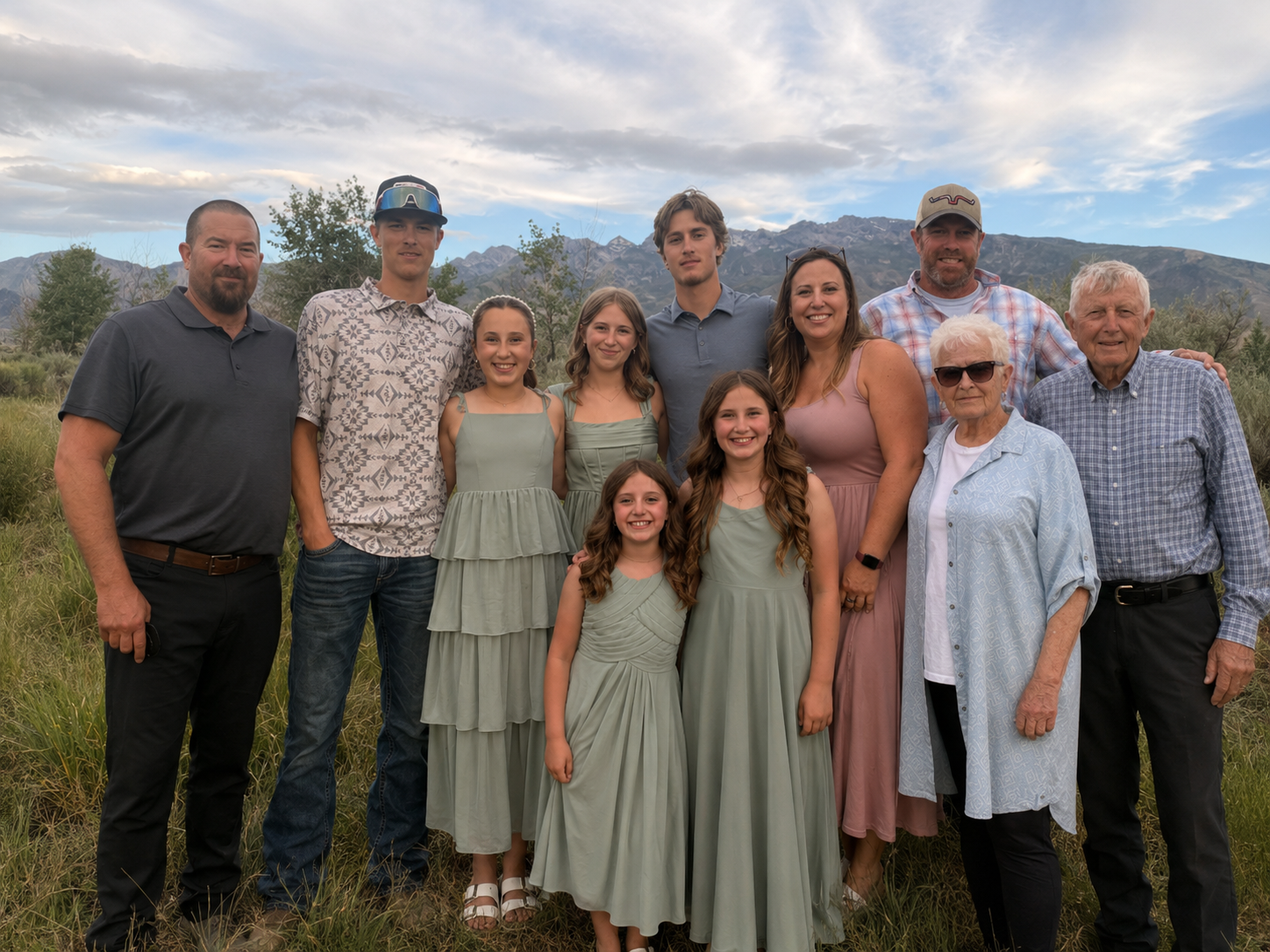 Three generations of the Mullin Family at Mullin Family Ranch in Logan Lake, BC.