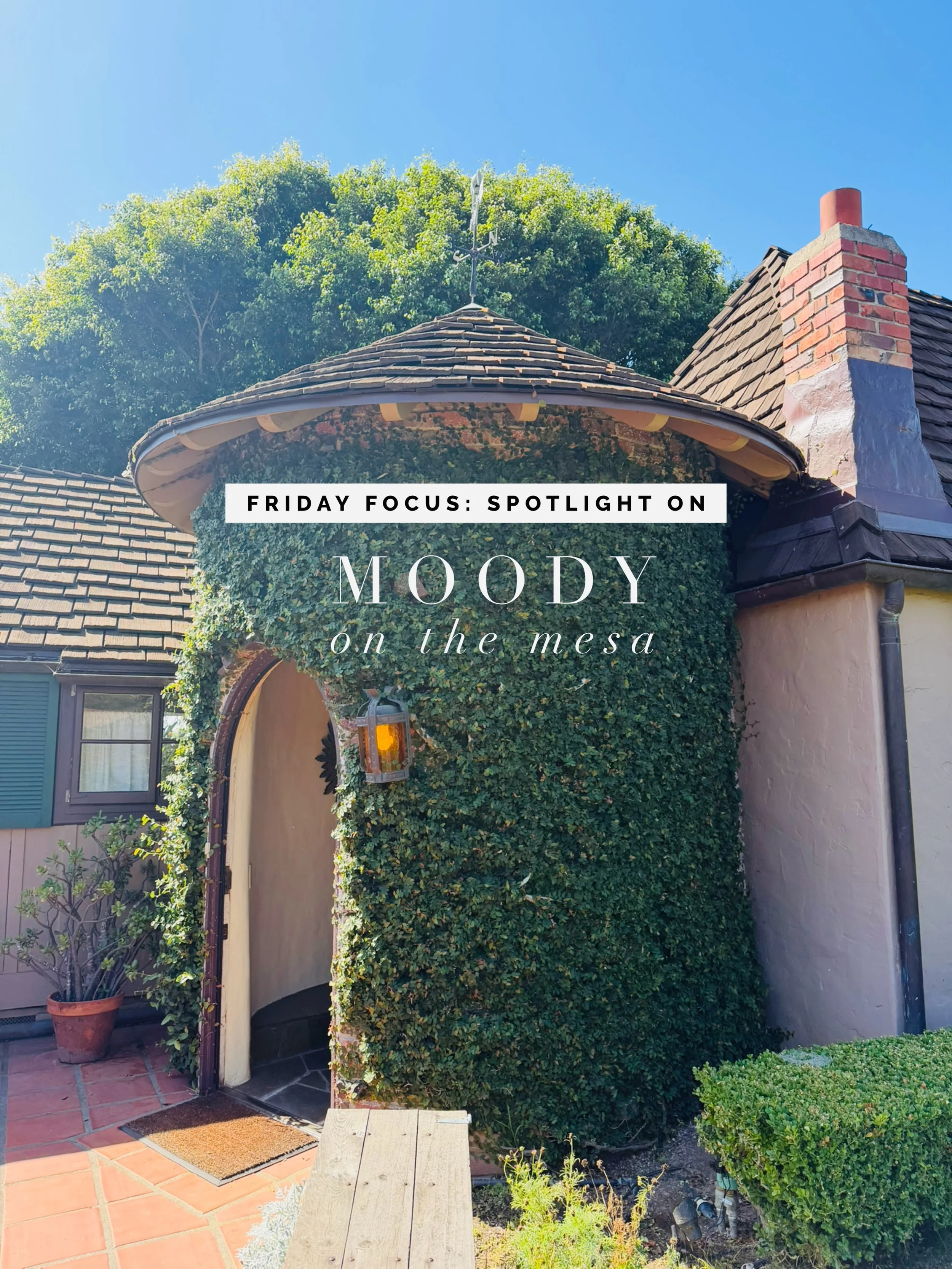 F R I D A Y focus: Spotlight on &ldquo;Moody on the Mesa.&rdquo; 

This week I&rsquo;m shining a light on an iconic Moody Sisters cottage on Miramonte.

Nearly 100 years ago, this storybook home was built in Montecito. Then one day, it packed up and 