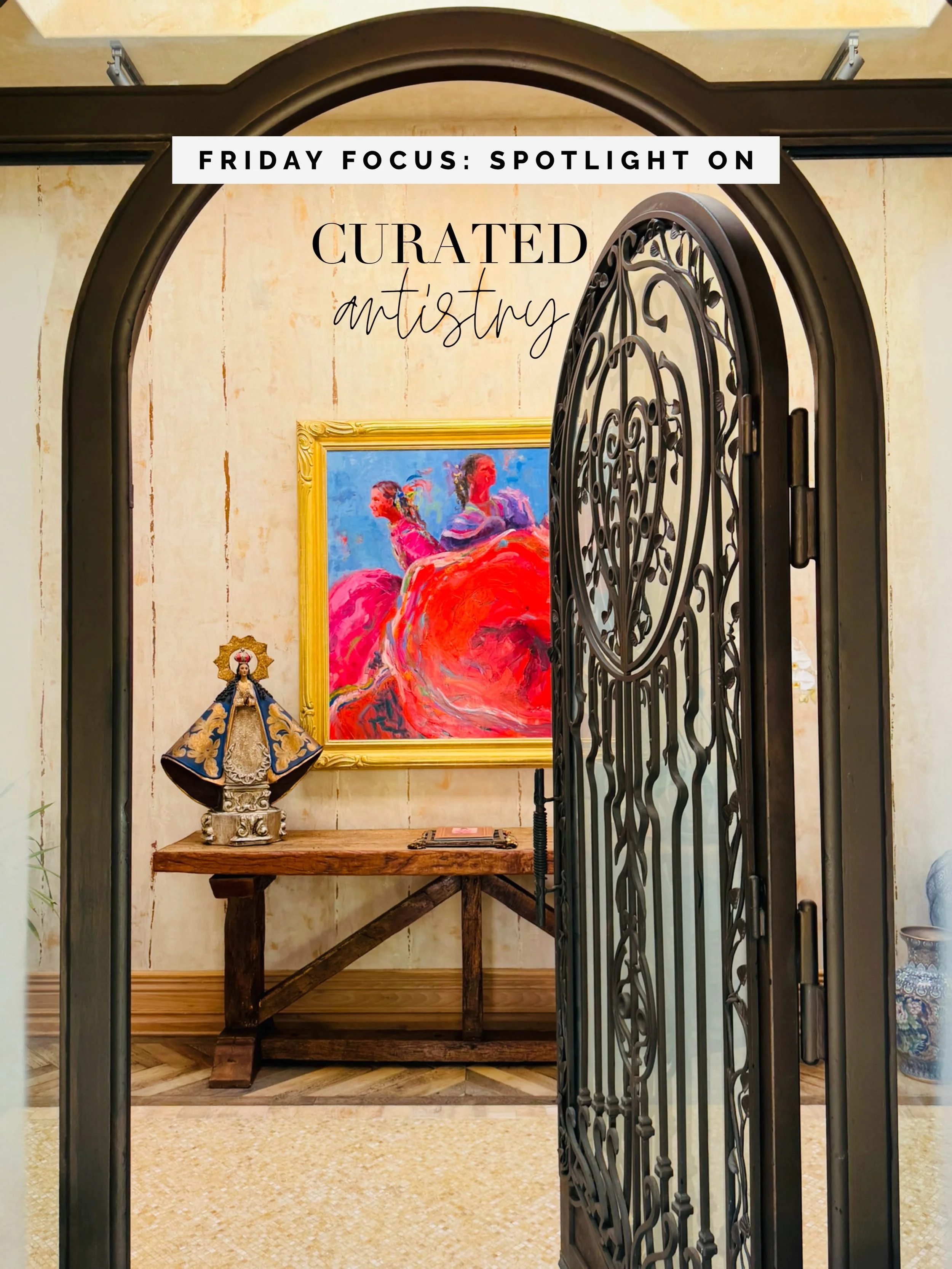 F R I D A Y focus: Spotlight on &ldquo;Curated Artistry.&rdquo; 

This week I&rsquo;m shining a light on 1170 Glenview, where the Old World meets Pepper Hill in a true work of art.

Every material was collected in Europe with a story of its own. Anti
