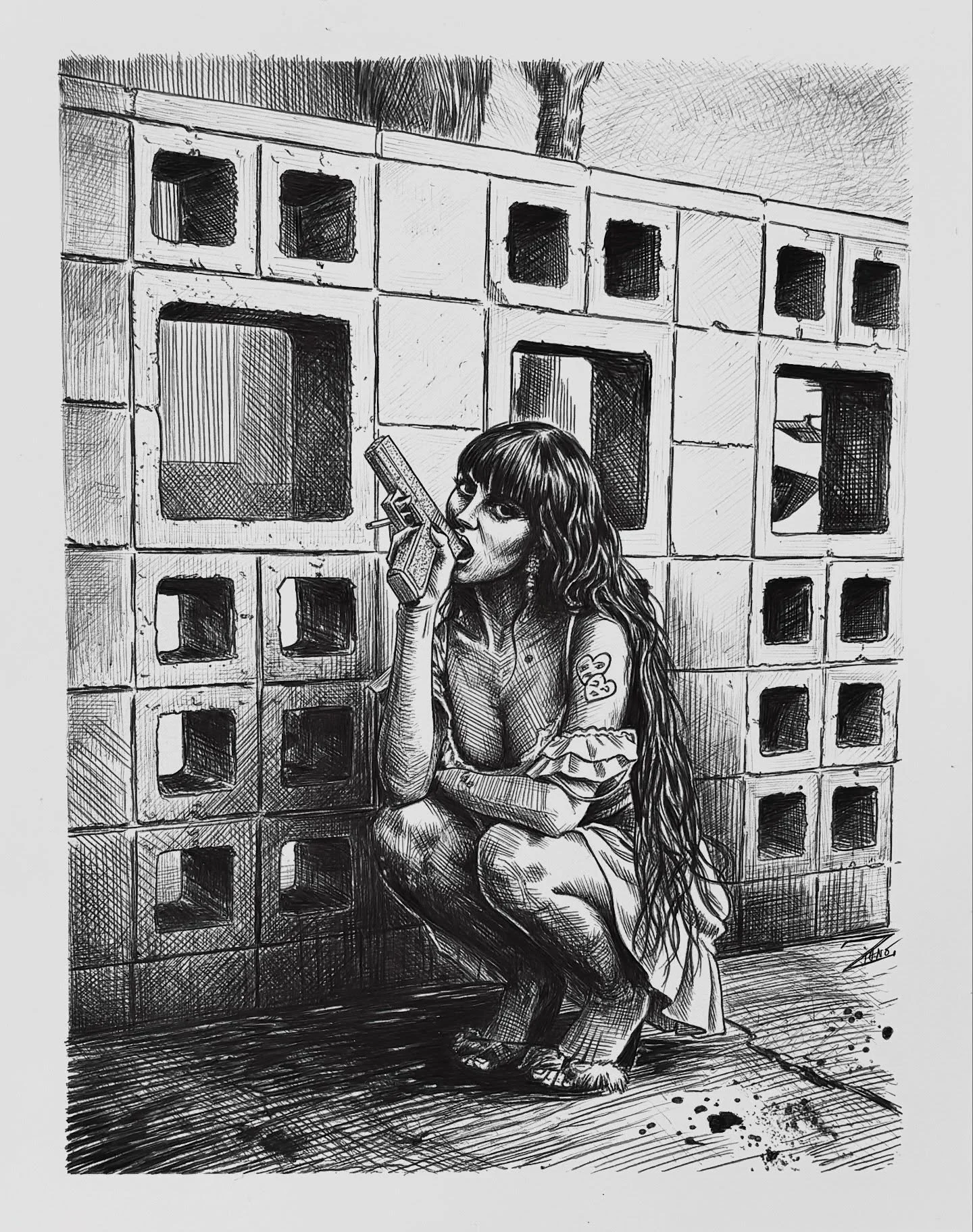 Inspired by a great series of images taken by photographer @davis.bates of @msrebeccablack 
#ballpointpen #ballpointpenart #inkart #doodles