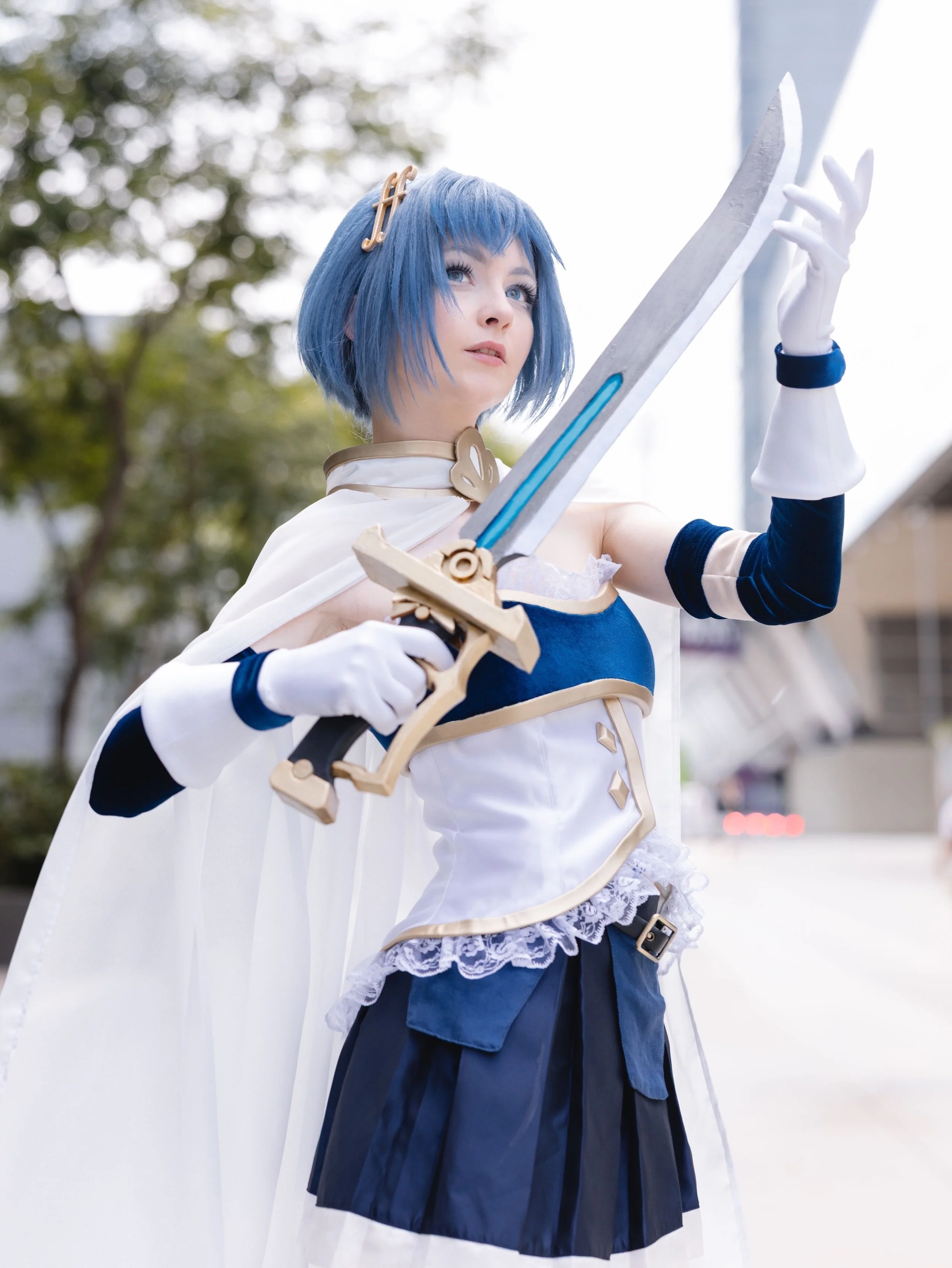 After a very lengthy process, Sayaka cosplay 2.0 was finally completed for AX! While some pieces remain the same, I remade most of this costume as an improvement to the first version I made in late 2023. Sayaka has always been one of my more popular 