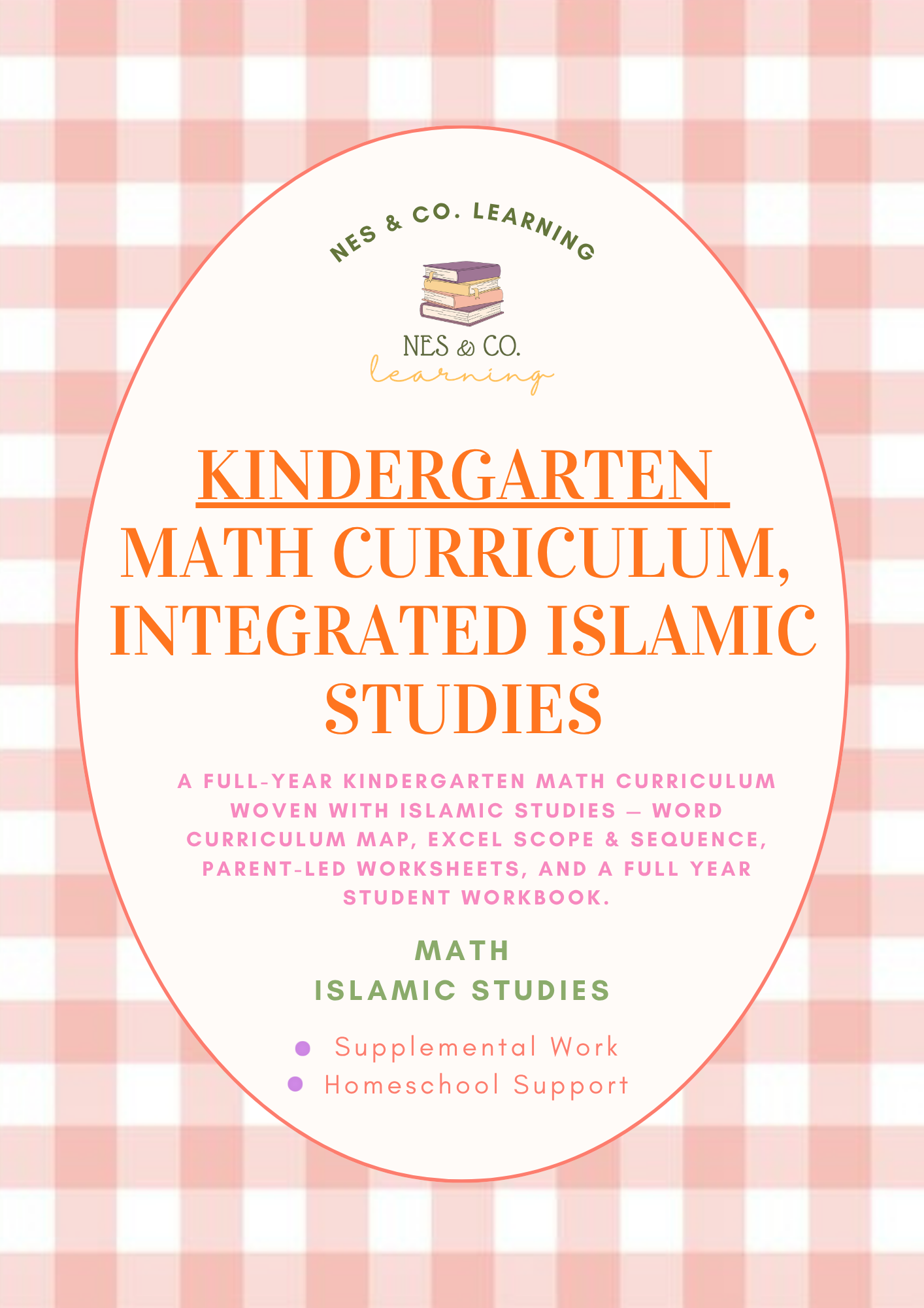 Kindergarten Math & Islamic Studies Curriculum, Integrated Islamic Studies, Homeschool Planner