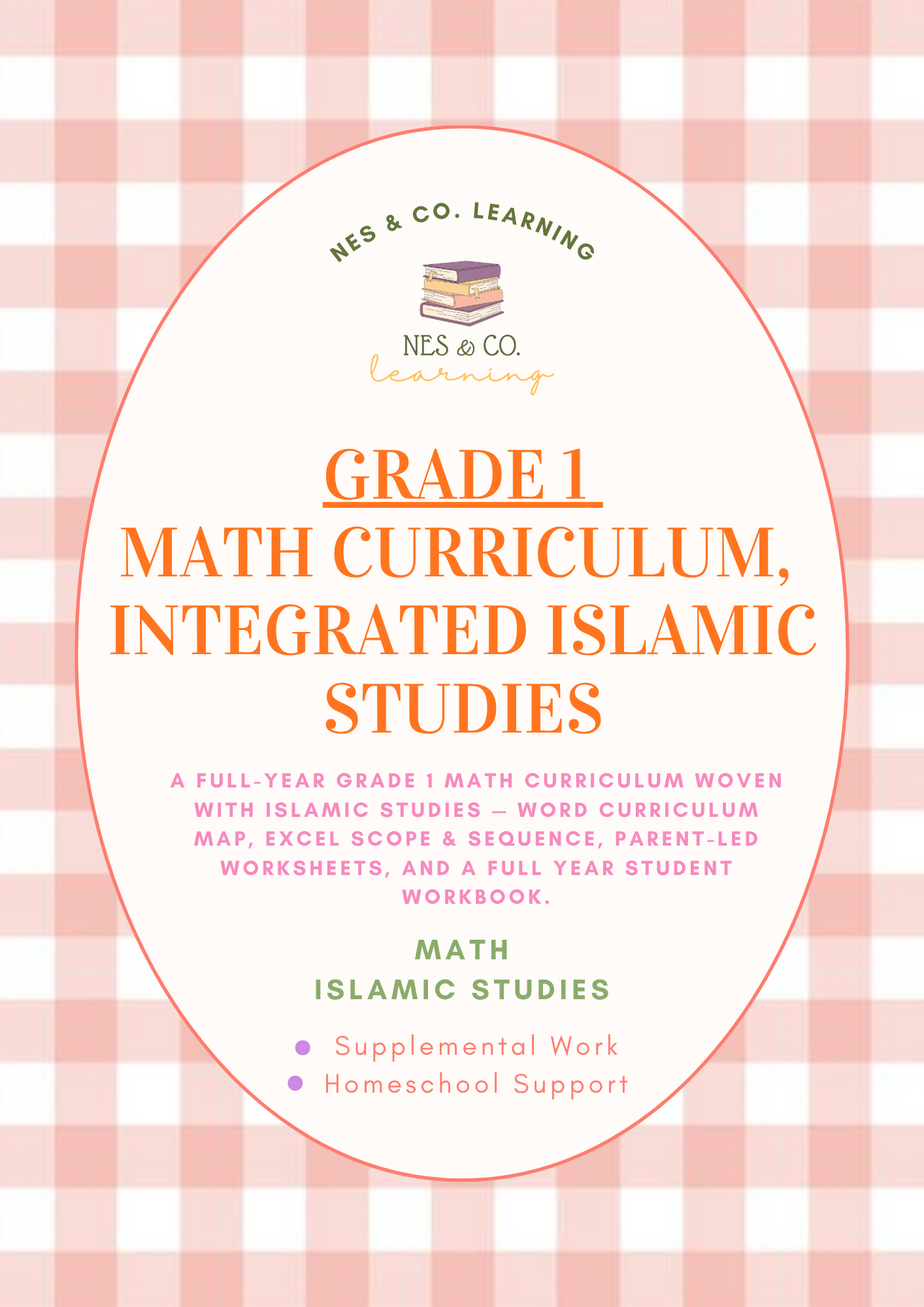 Grade 1 Math & Islamic Studies Curriculum, Integrated Islamic Studies, Homeschool Planner