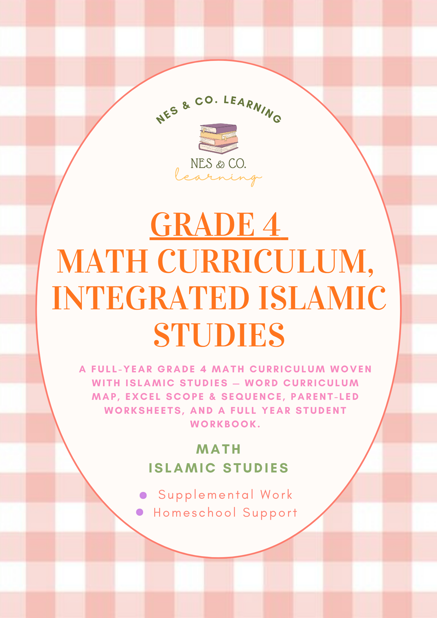 Grade 4 Math & Islamic Studies Curriculum, Integrated Islamic Studies, Homeschool Planner