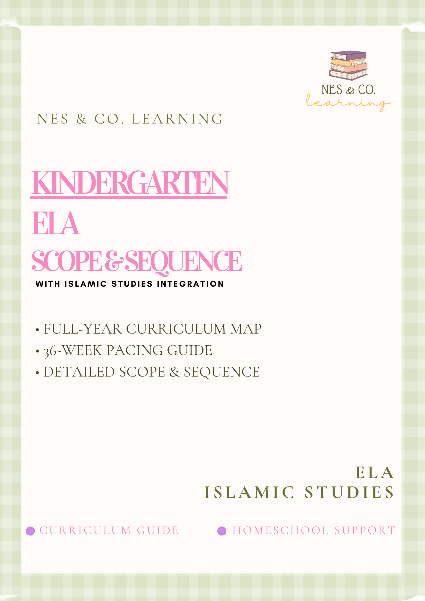 Kindergarten ELA + Islamic Studies