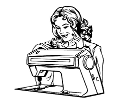 A woman working with a sewing machine.
