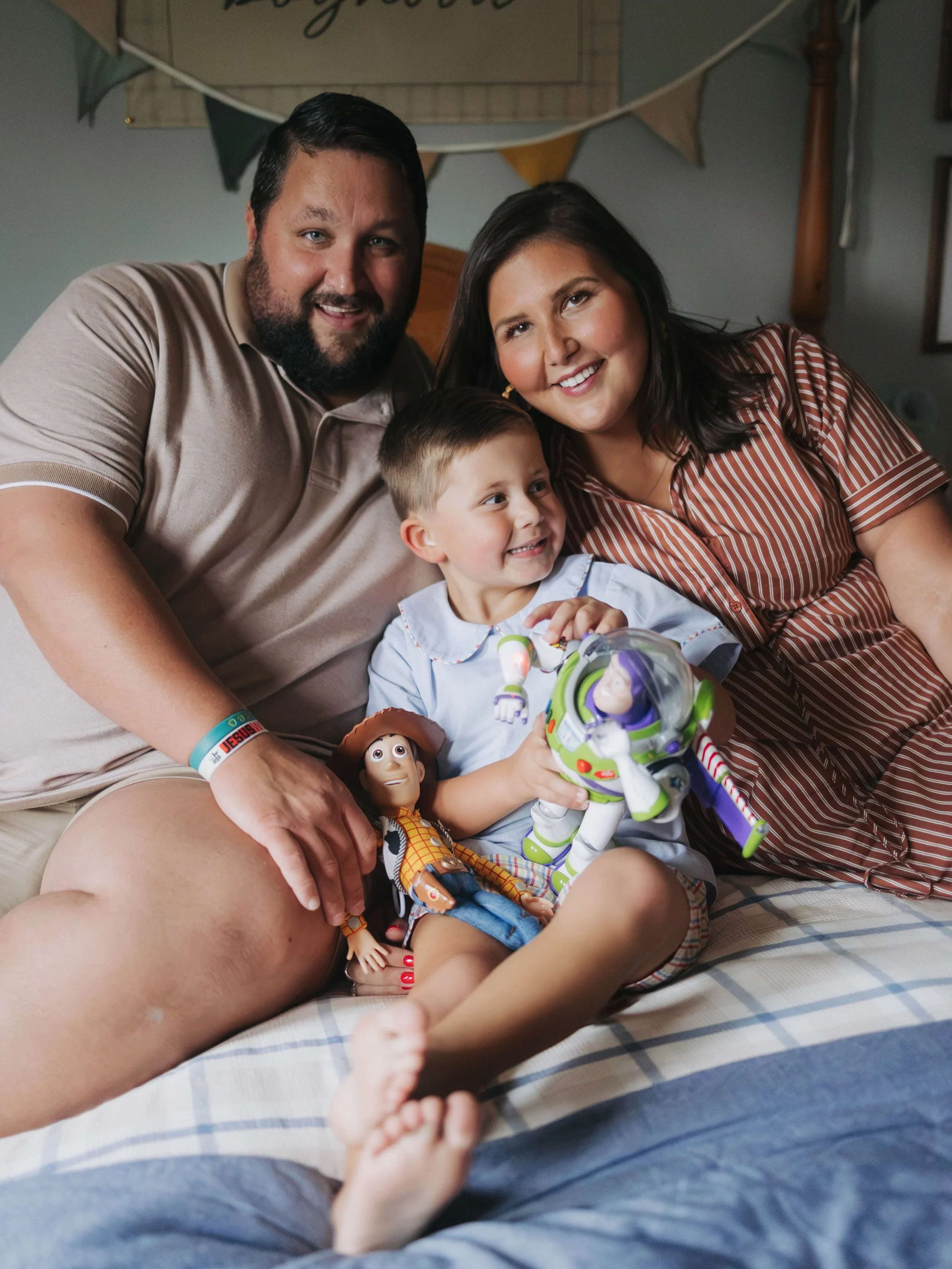I hope these photos make you nostalgic in all the best ways! It was rainy, dark, and a little moody outside, but we had so much fun inside the Koch home anyway. I&rsquo;m convinced that Campbell can have a good time anywhere as long as Buzz and Woody