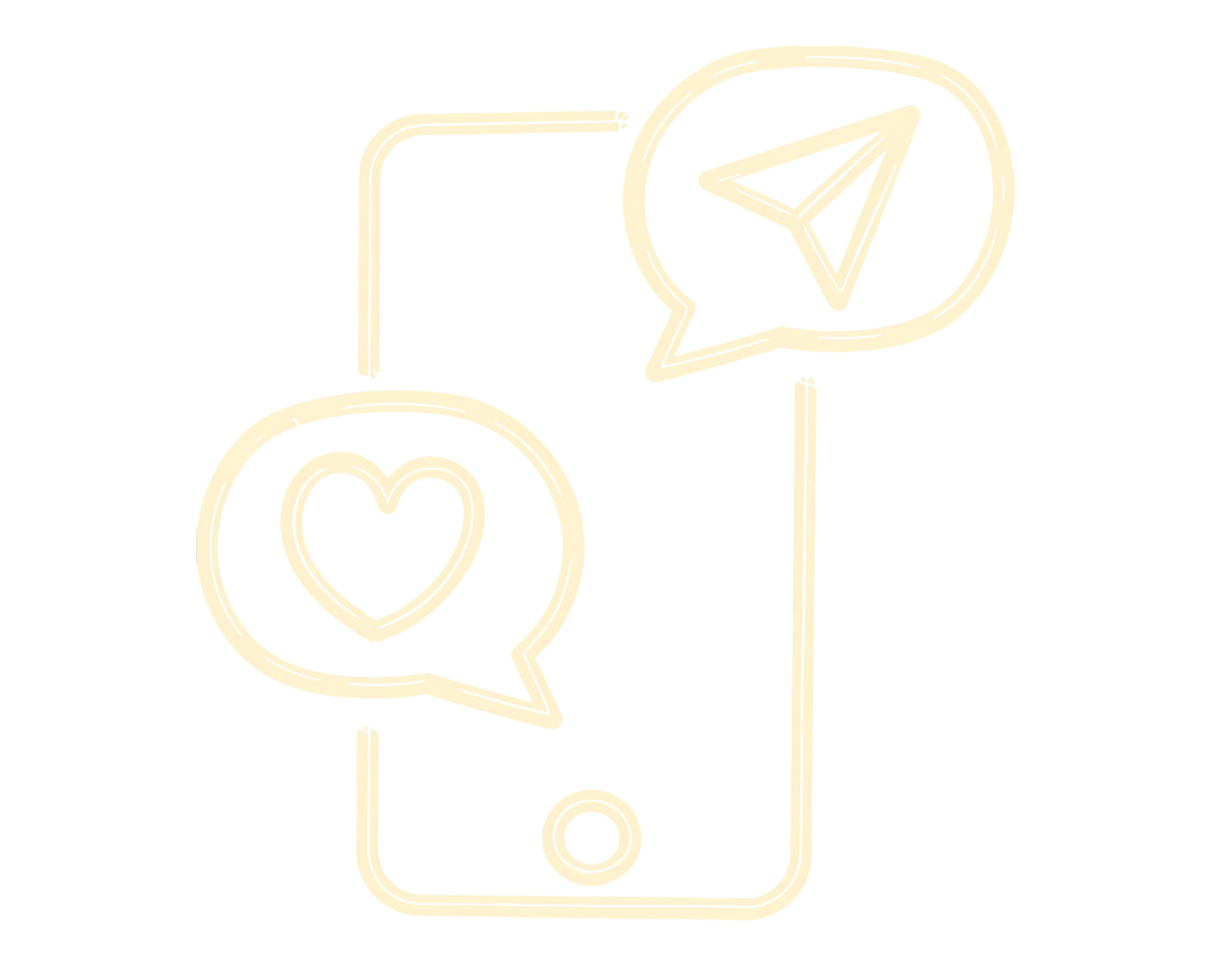 Outline of a cellphone with notification speech bubbles popping out to indicate social media marketing in Billings, Montana.