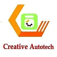 Logo of Creative Autotech featuring a stylized car within a hexagon shape and an orange arrow-like element.