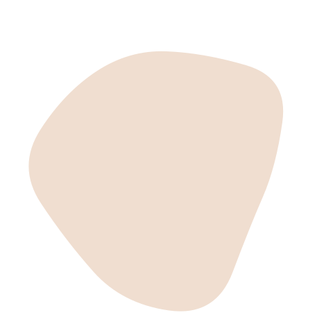 An irregular beige shape with a black background.