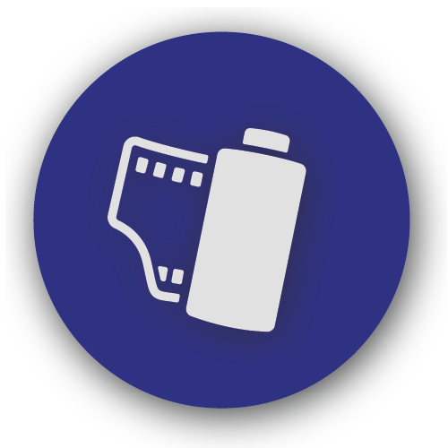 Icon of a barcode scanner with a barcode.