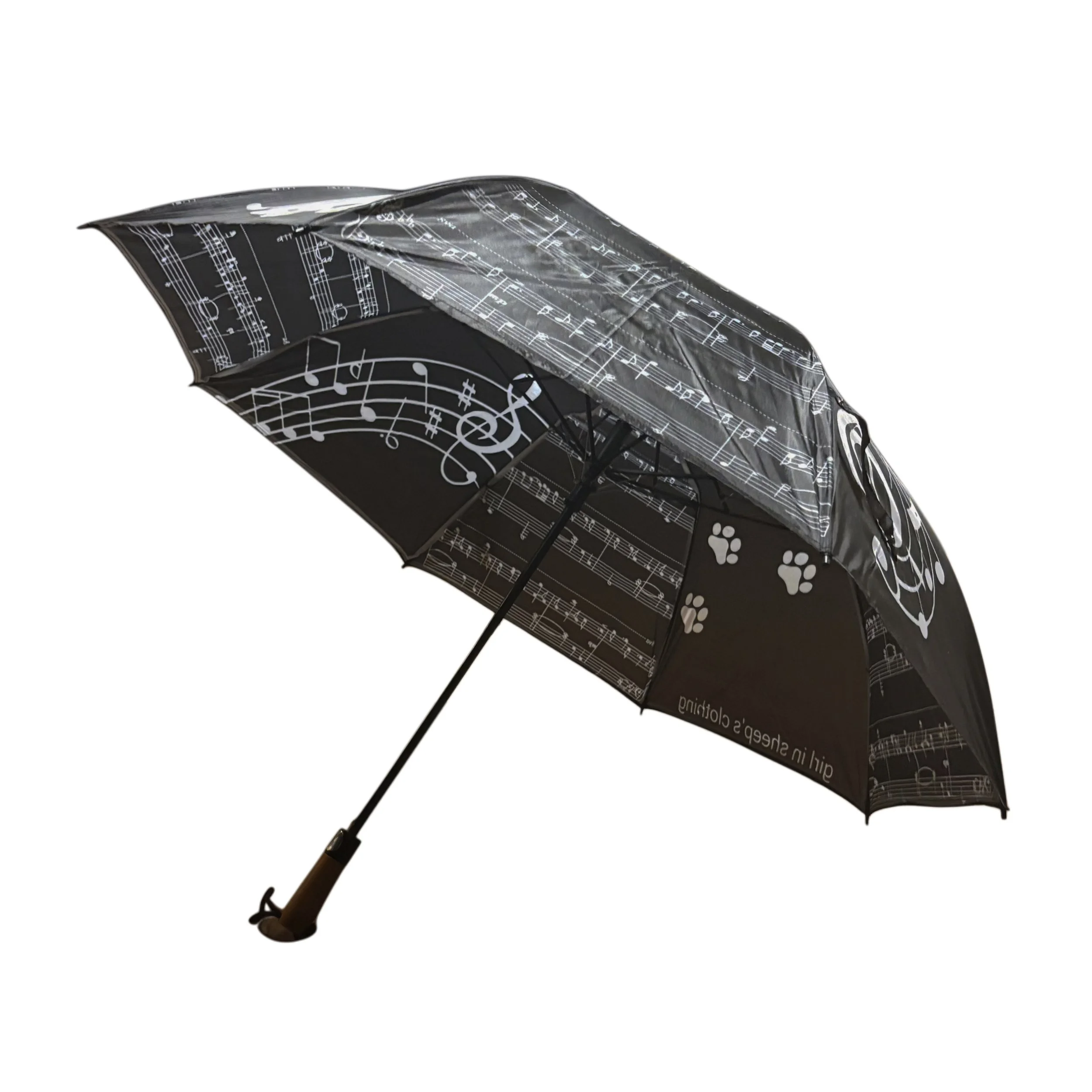 Piano Puppy Umbrella BLK