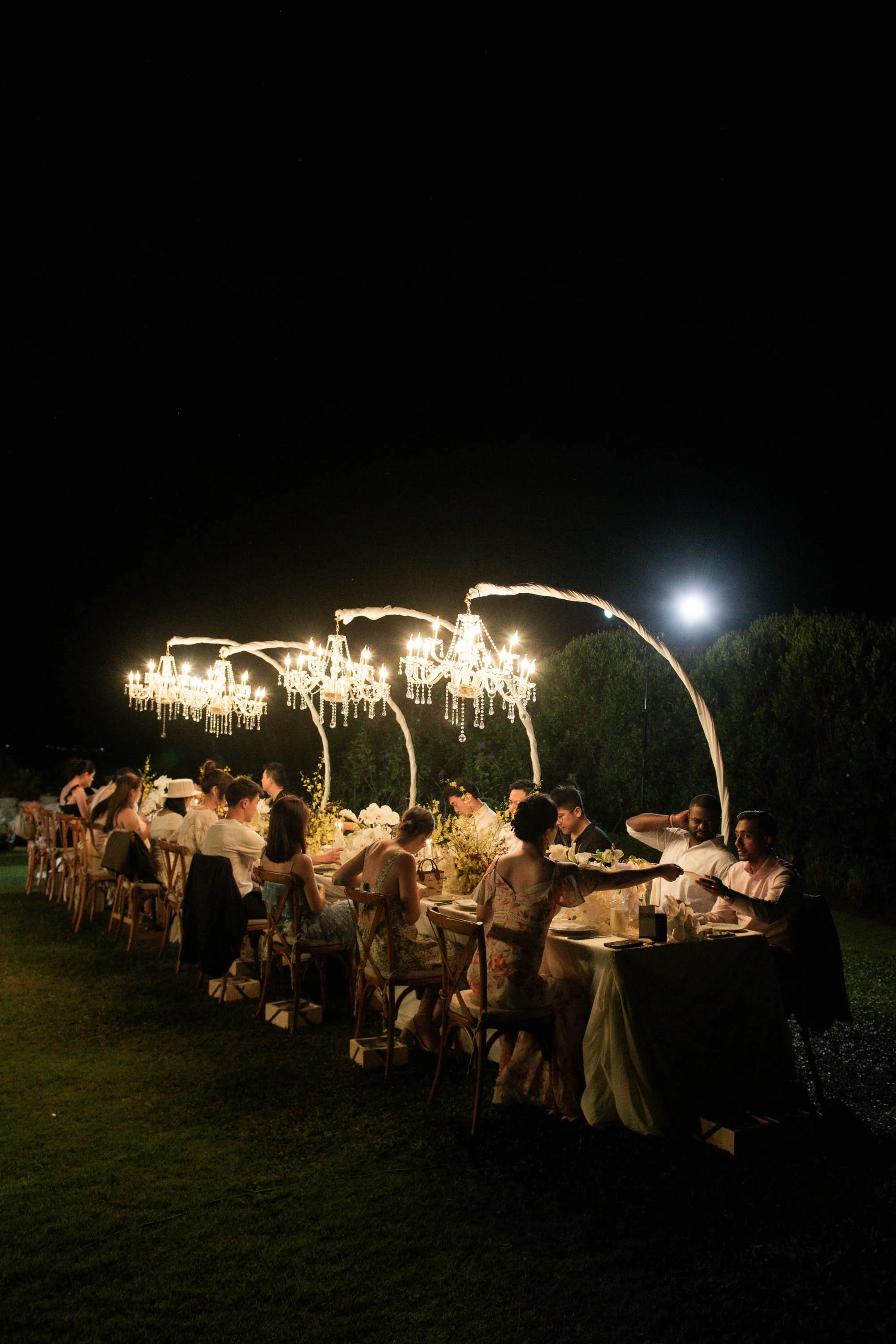 Guests enjoying dinner during the evening reception.