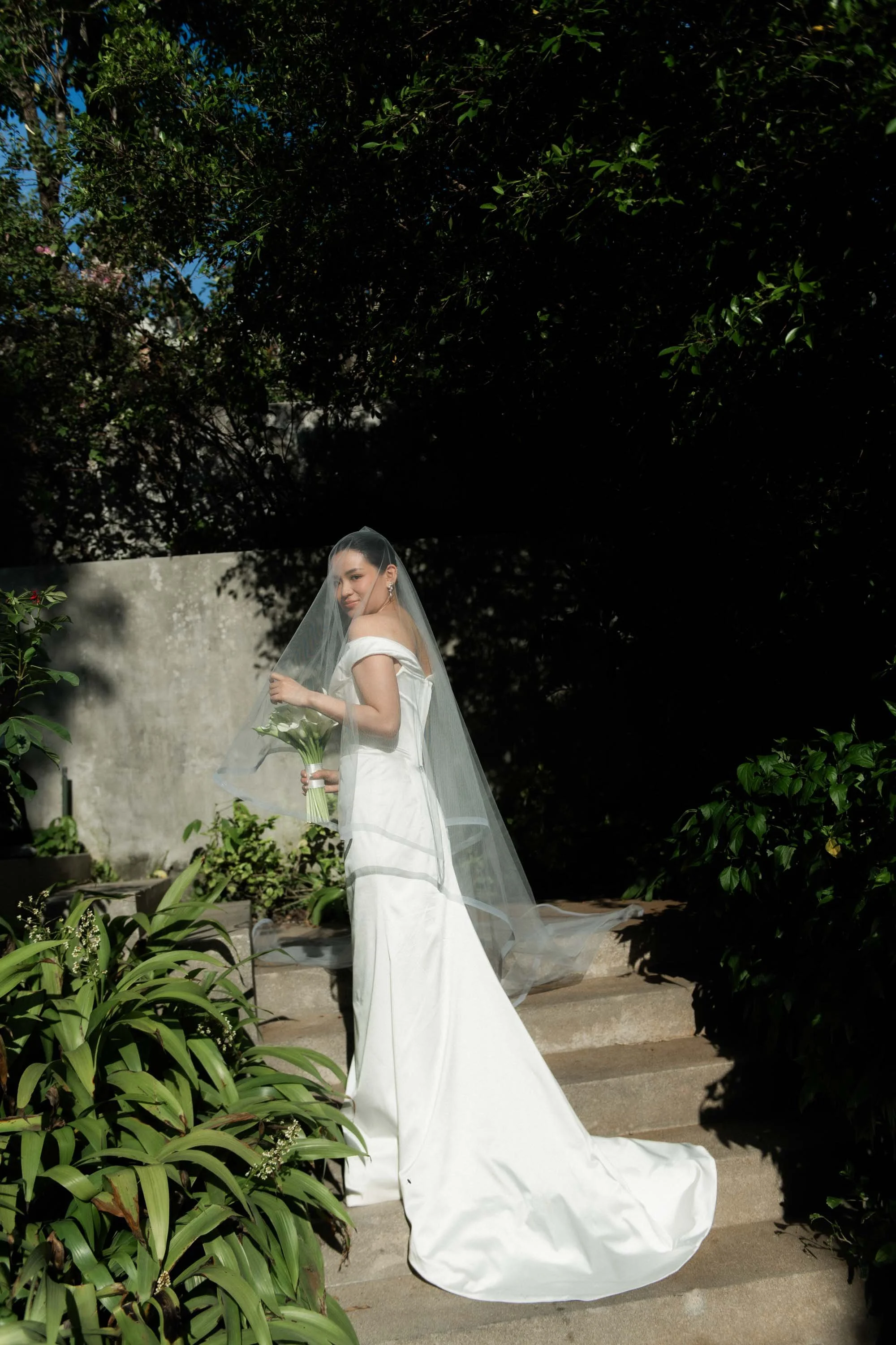 Bride waiting before making her ceremony entrance.