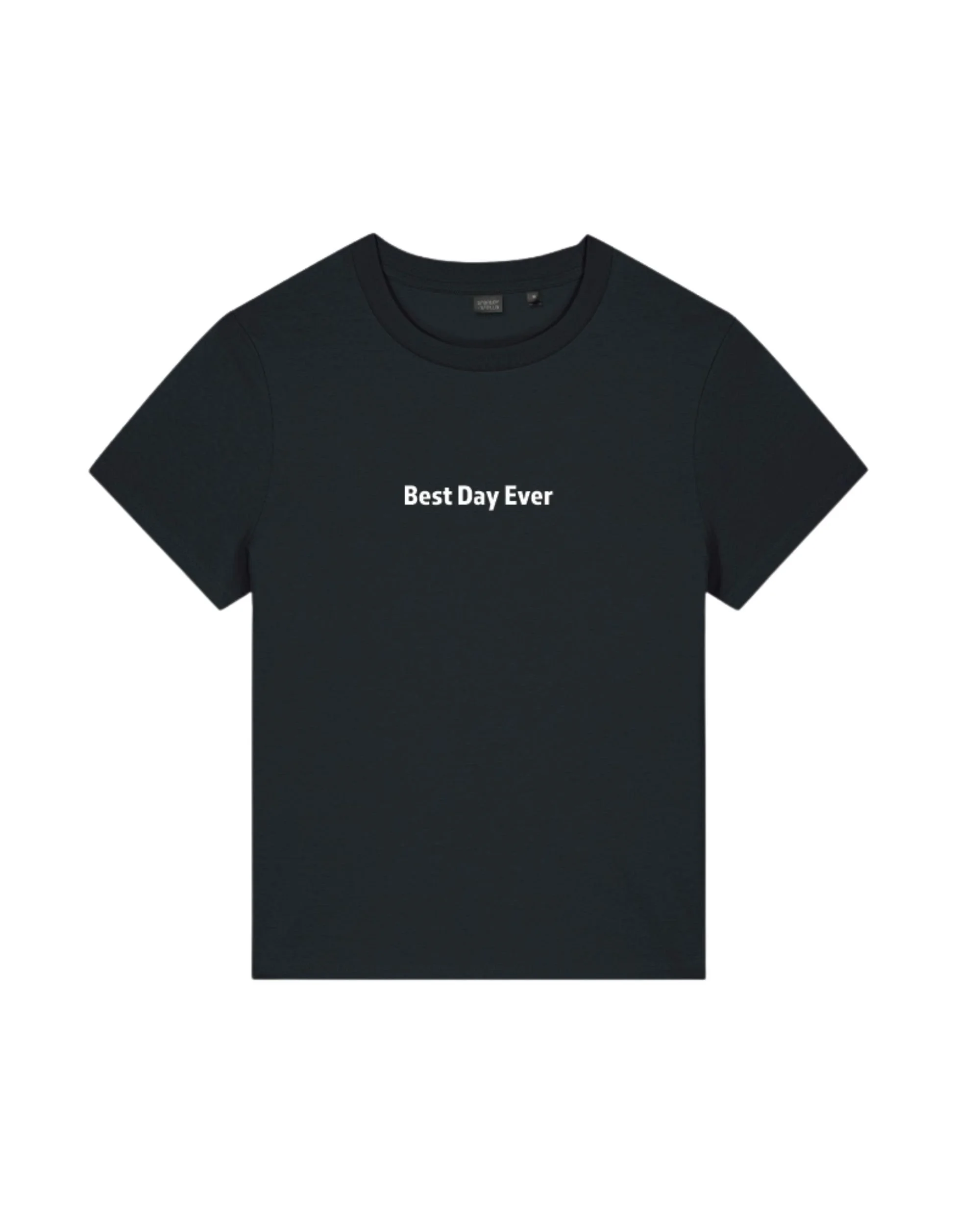 Best Day Ever Embroidered Ladies Boxy Tee - Choose Thread Color