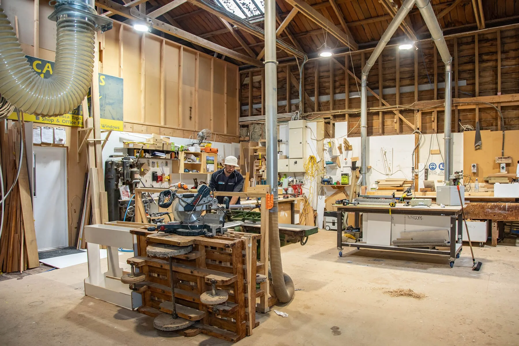 Cabinetry workshop at Carrolls Joinery in Masterton.