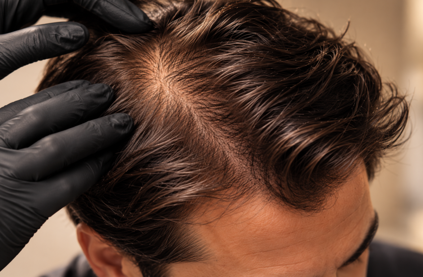 Professional scalp assessment for thinning hair