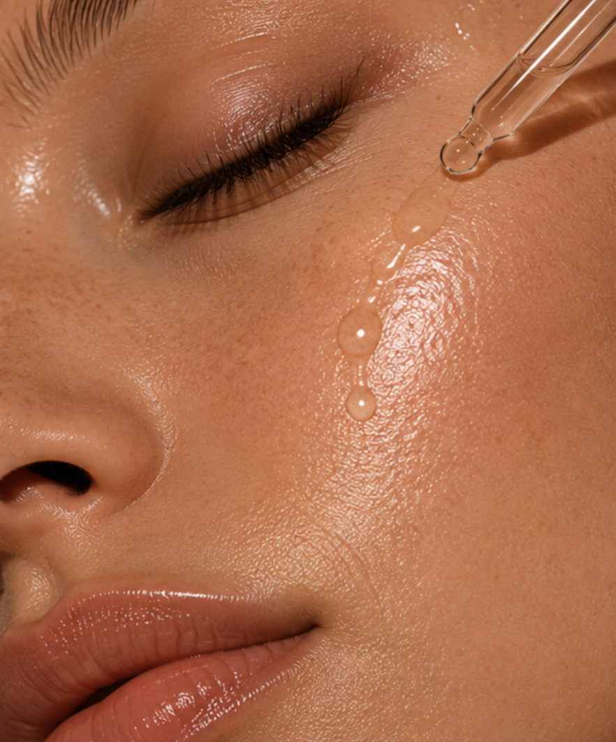Close-up of radiant skin representing facial and skin treatments