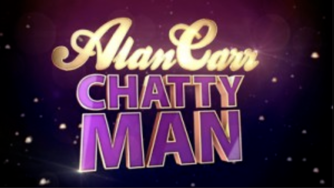 Text that reads "A Man Can Chatty Man" with a space-themed background and star-like accents.