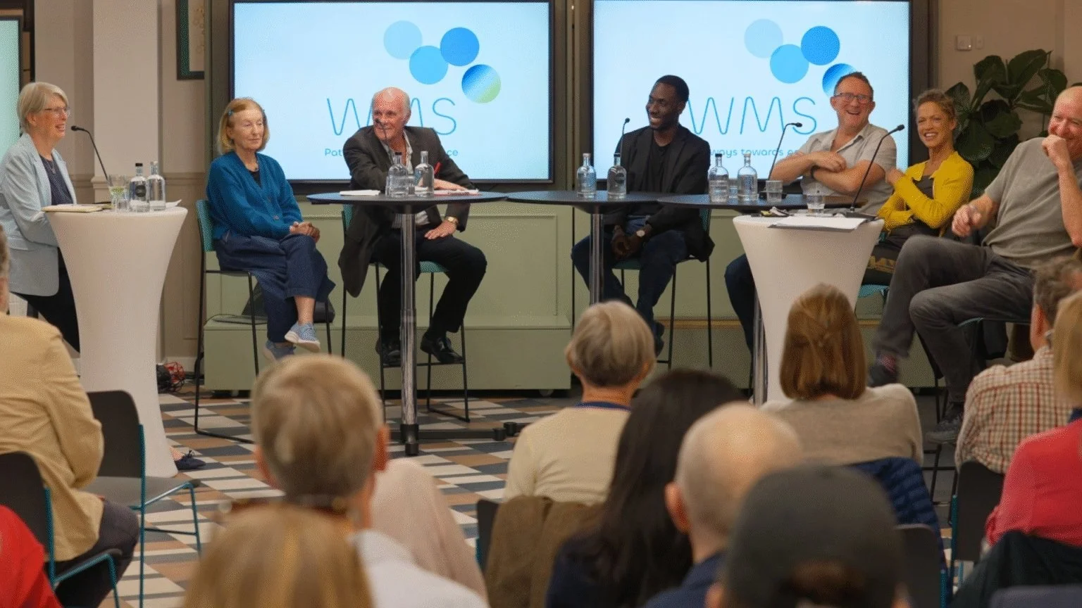 WMS showcase with Afolabi Alli, Indra Ové, Clive Hayward, David Rintoul and Vivien Heilbron. Mediated by Stephen Ruttle KC and Sharon Crooks