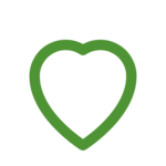 Green outline of an apple shape
