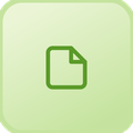 Icon of a blank document with a folded corner on a light green background.
