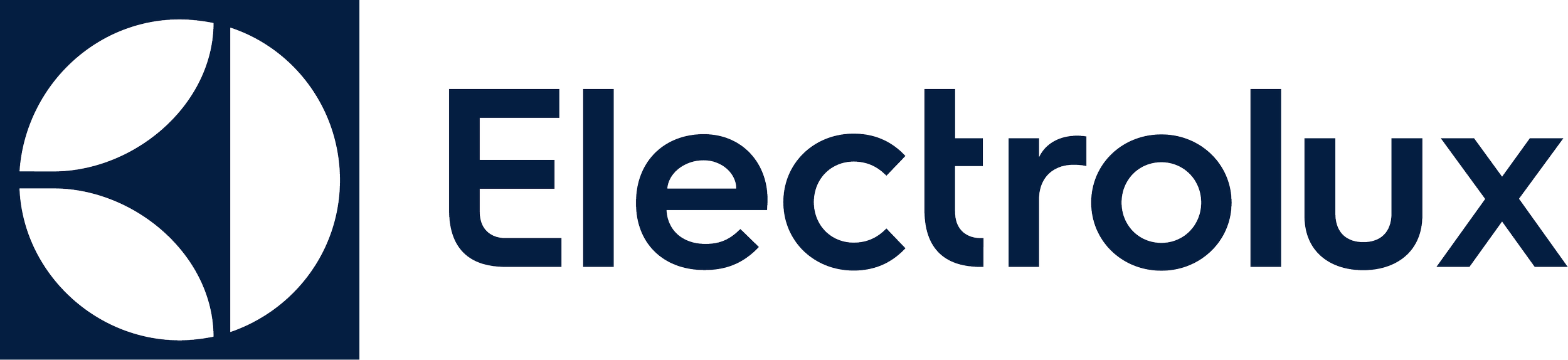 Das Logo von Electrolux, bestehend aus einem stilisierten, kreisförmigen Symbol und dem Markennamen in blauer Schrift.