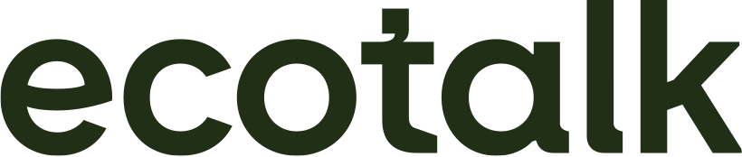 The word "ecotalk" in dark green lowercase letters.