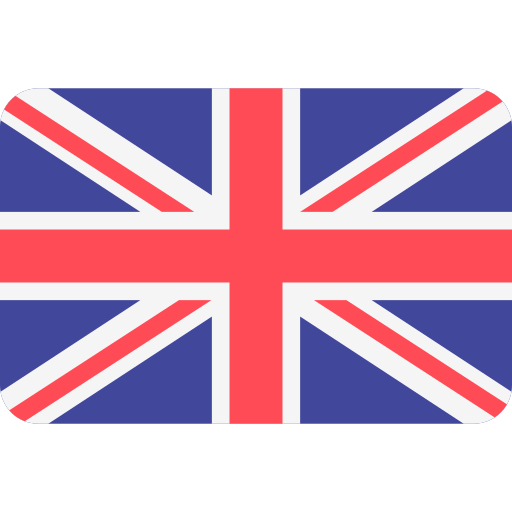 Flag of the United Kingdom, known as the Union Jack, with red, white and blue colours.