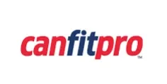 Canfitpro logo in red and blue text