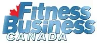 Logo for Fitness Business Canada in blue with white and red accents.