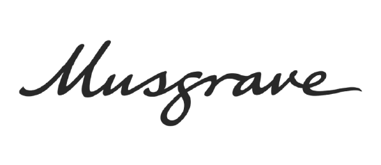 The word 'Muskave' written in black cursive font.