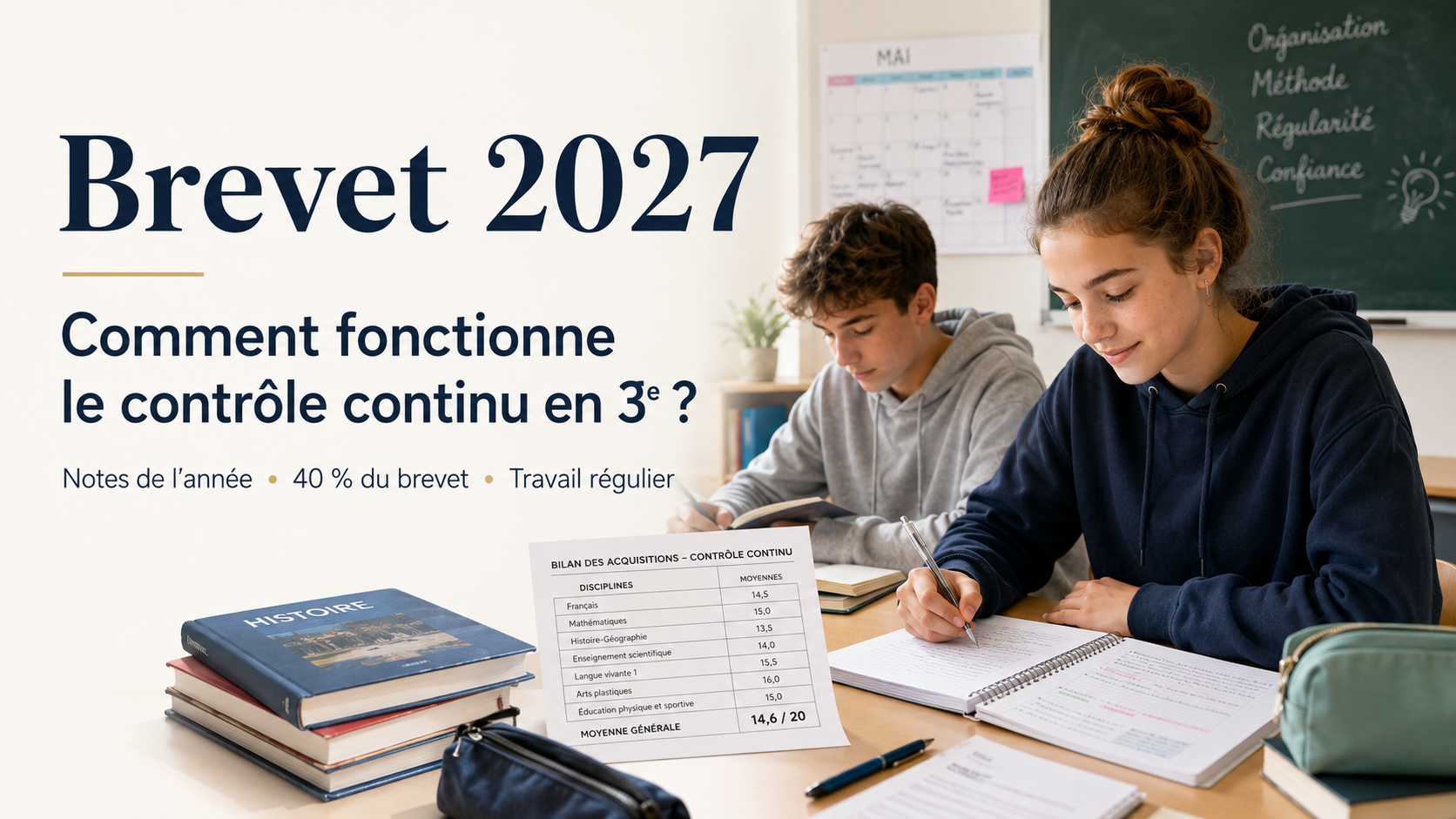 Réponse flash — Brevet 2027 : comment fonctionne le contrôle continu en 3e ?