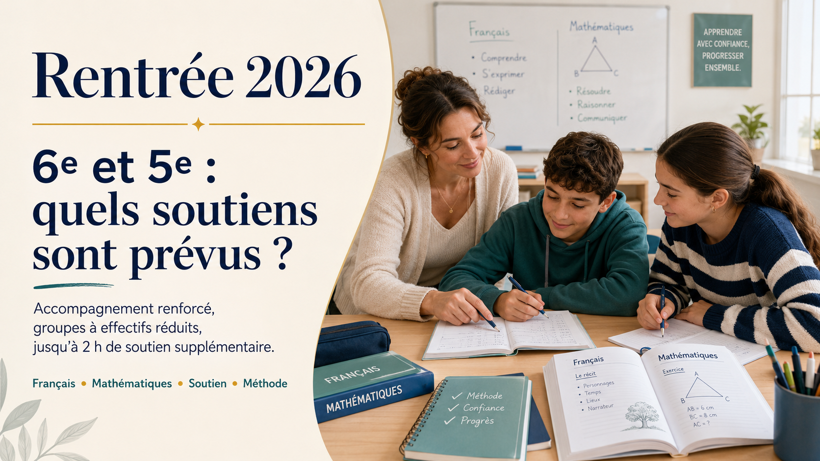 Réponse flash — 6e et 5e : quels soutiens sont prévus à la rentrée 2026 ?