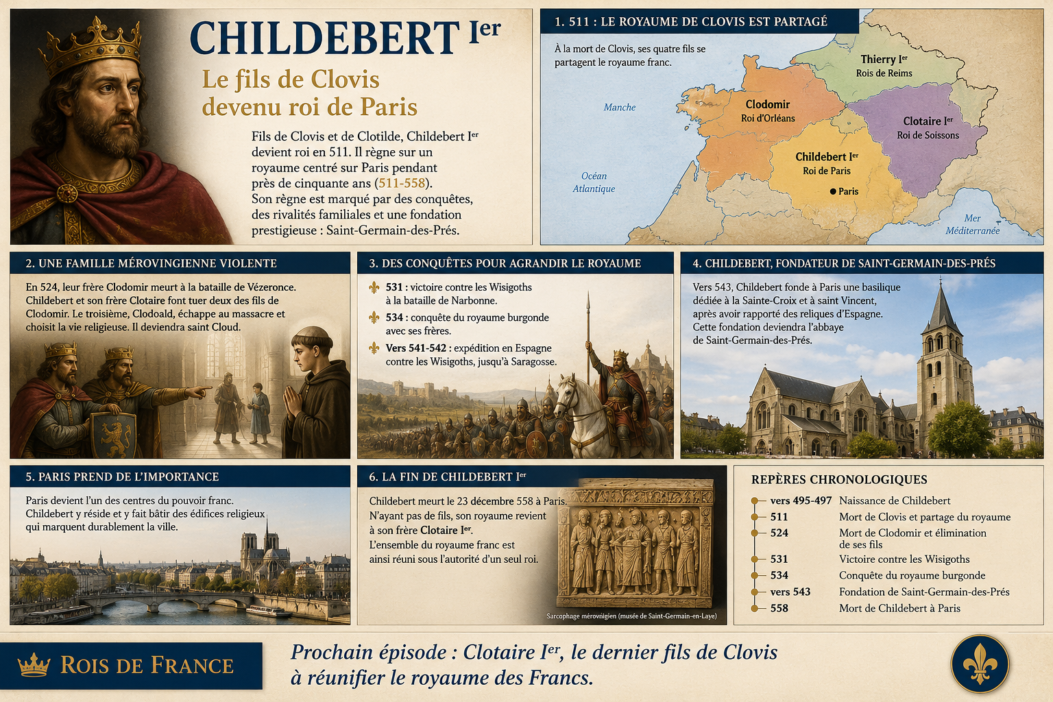 Childebert Ier : le fils de Clovis devenu roi de Paris