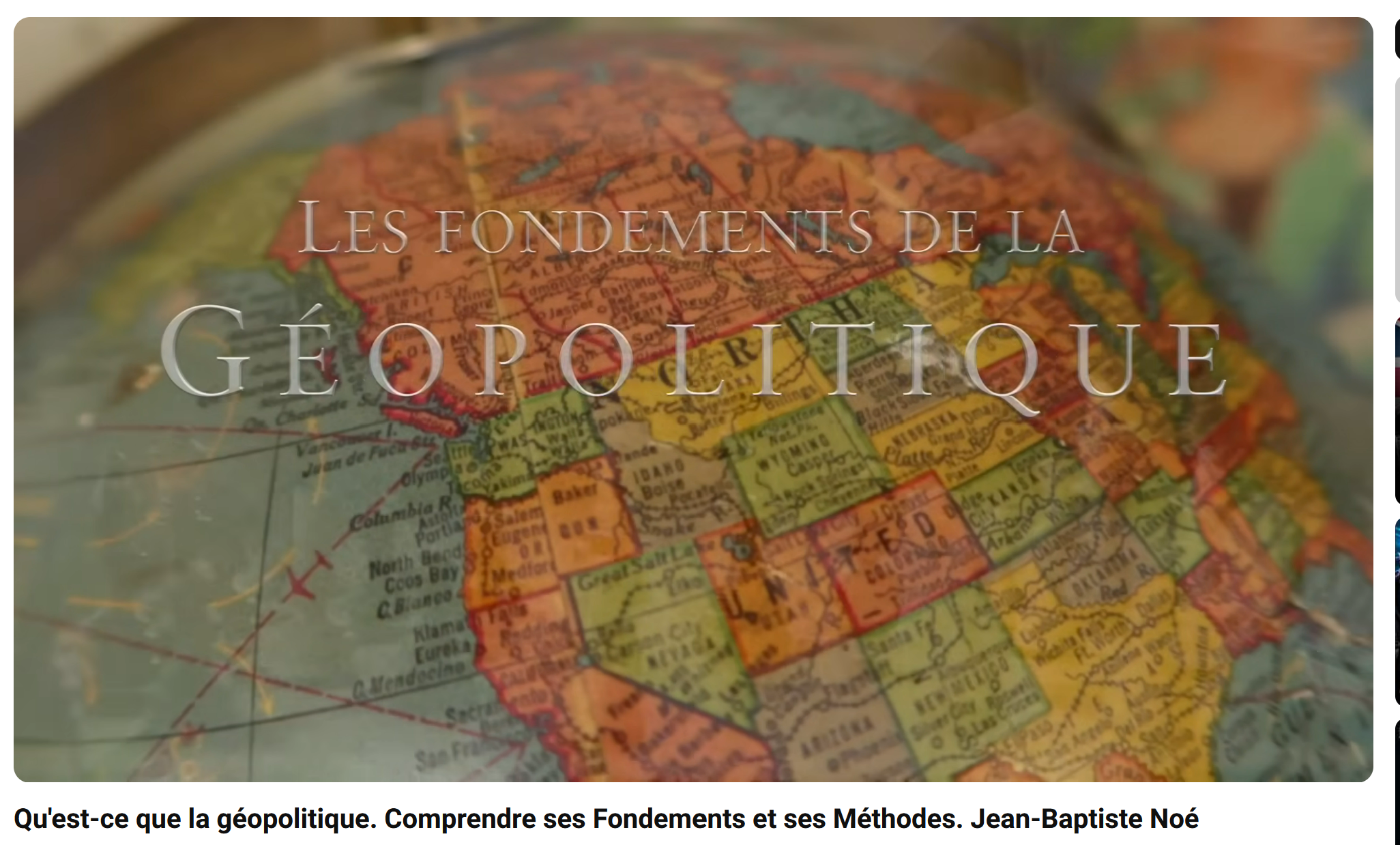 Qu'est-ce que la géopolitique. Comprendre ses Fondements et ses Méthodes. Jean-Baptiste Noé