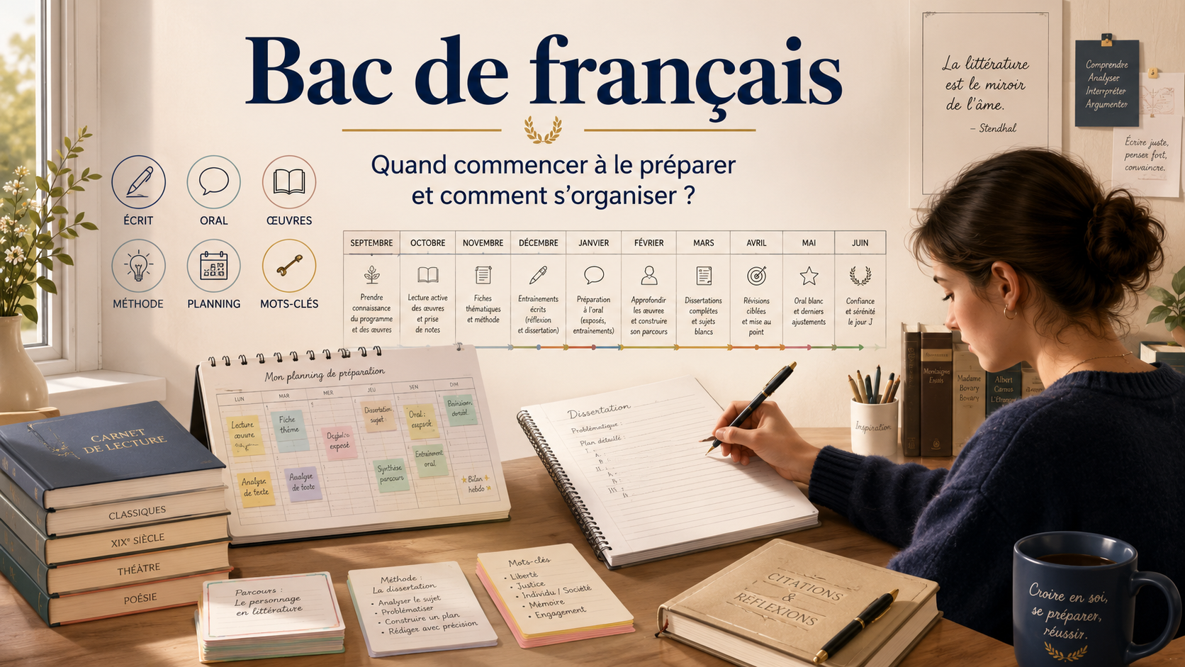 Bac de français : quand commencer à le préparer et comment s’organiser ?